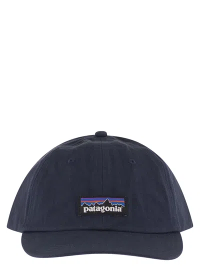 Patagonia P 6 Label Trad Cap With Visor And Logo In Blue