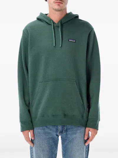 Patagonia P-6 Label Uprisal Logo-patch Pouch-pocket Hoodie In Green