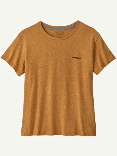 Patagonia Women's P-6 Logo Responsibili-tee® In Dried Mango In Orange