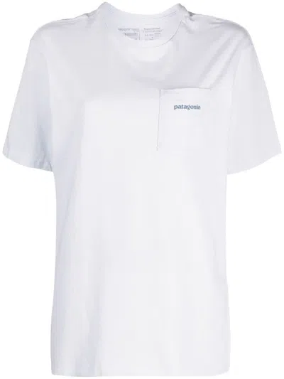 Patagonia Patch-pocket Perfomance T-shirt In Blau
