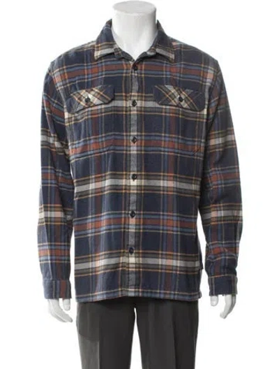 Pre-owned Patagonia Plaid Print Jacket In Blue