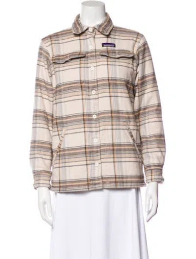 Pre-owned Patagonia Plaid Print Jacket In Neutral