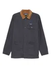 Patagonia Point Reyes Corduroy-collar Button-fastening Jacket In Gray