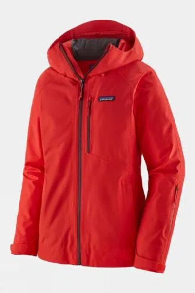 Pre-owned Patagonia Powder Bowl Jacket Women's Xl Tomato Red Gore-tex Recco Msrp:$399