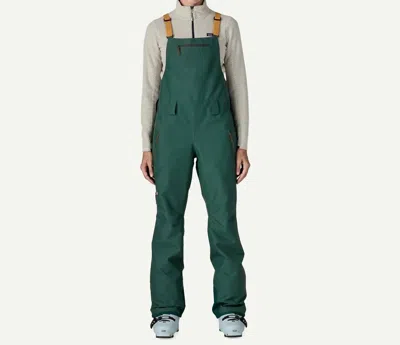 Patagonia Powder Town Bib Pants In Cascade Green