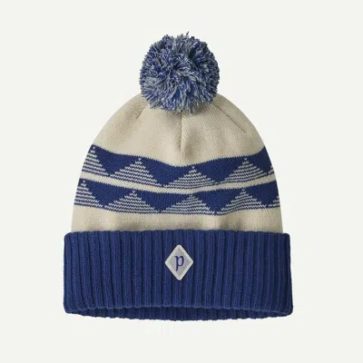 Patagonia Powder Town Ski Beanie In Birch White - Winter Beanies - Recycled Polyester In Multi