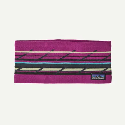 Patagonia Powder Town Ski Headband In Amaranth Pink - Winter Headbands - Recycled Polyester In Multi