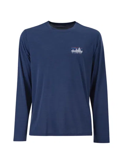 Patagonia Print Long-sleeve T-shirt In Blue