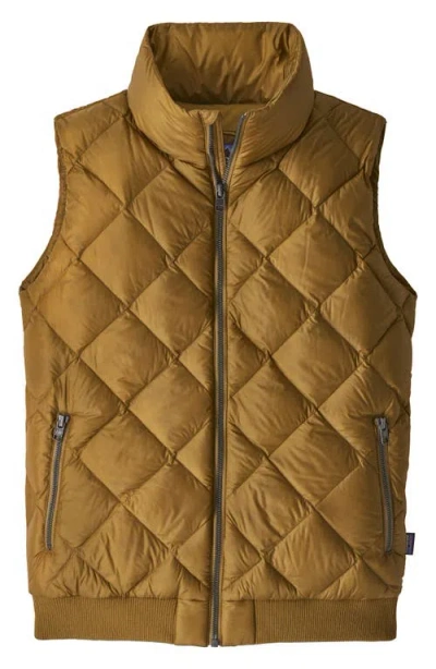 Patagonia Prow Bomber Down Vest In Brown