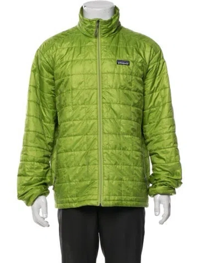 Pre-owned Patagonia Puffer Coat In Green