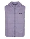 Patagonia Quilted Hooded Gilet In Purple
