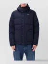Patagonia Quilted Hooded Jacket And Pockets In Black