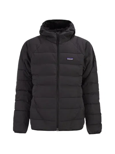 Patagonia Quilted Hooded Jacket In Black