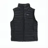 Patagonia Quilted Insulated Vest With High Collar And Front Zipper In Black