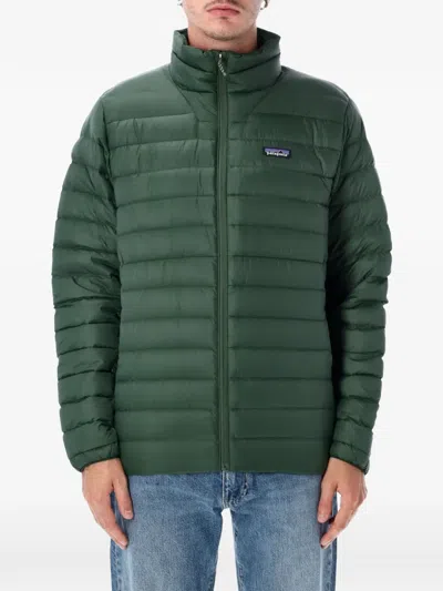 Patagonia Down Sweater Jacket With 800-fill Rds-certified Goose Down And Wind-resistant Recycled Nyl In Green