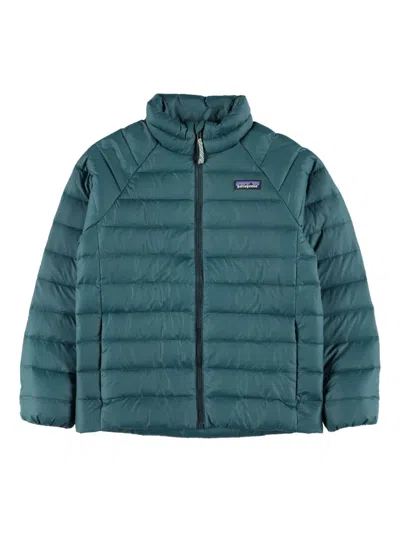 Patagonia Kids' Quilted Padded Coat In Green