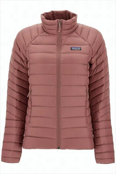 Patagonia Quilted Padded Jacket With High Collar And Zippered Pockets In Multi