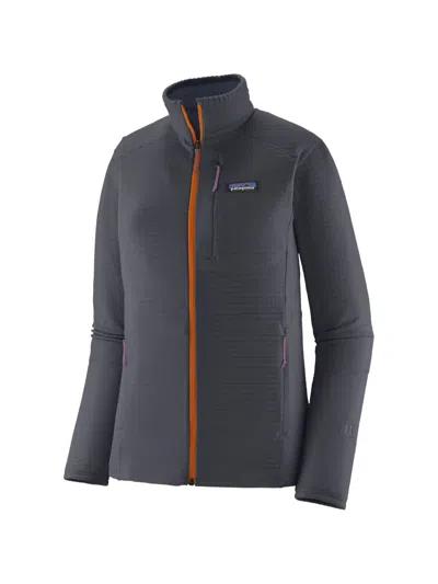 Patagonia R1 Waffle-knit Zip-up Jacket In Gray