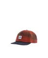 Patagonia Range Plaid-pattern Denim-peak Cap In Red