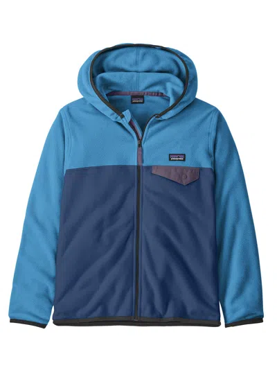 Patagonia Recycled Fleece Hooded Jacket With Zip In Black