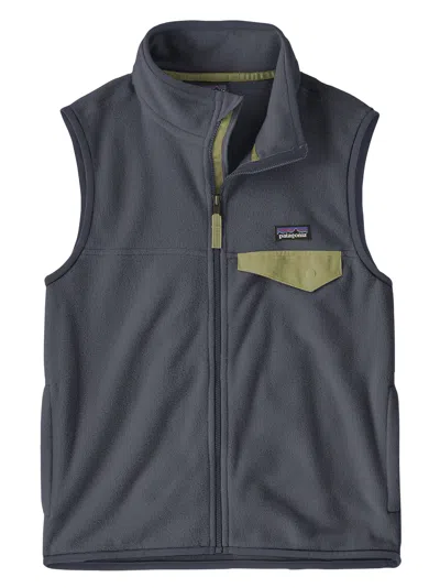 Patagonia Recycled Fleece Vest With Front Zip In Blue