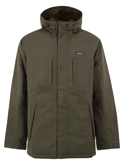 Patagonia Recycled Nylon Hooded Insulated Parka In Green