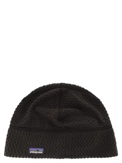 Patagonia Recycled Polyester Fleece Beanie In Black