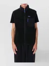 Patagonia Regular Fit Fleece Vest With Zippered Pockets In Black