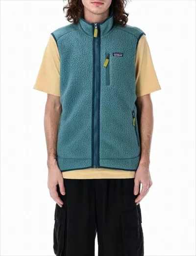 Patagonia Relaxed-fit Fleece Vest With Full Front Zipper In Blue