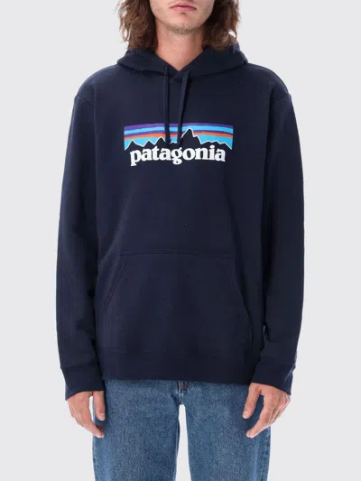 Patagonia Relaxed Fit Hoodie In Recycled Cotton Blend With Kangaroo Pocket In Animal Print