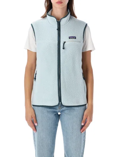 Patagonia Retro Pile Brushed Recycled Polyester Fleece Vest In Grey