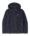 Patagonia Hooded Fleece Jacket In Black