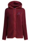 Patagonia Retro Pile Fleece Hooded Jacket In Red