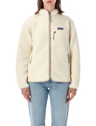 Patagonia Retro Pile Fleece Jacket In Beige