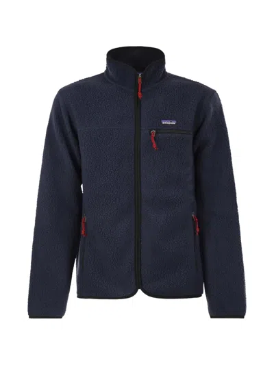 Patagonia Retro Pile Fleece Jacket In Black