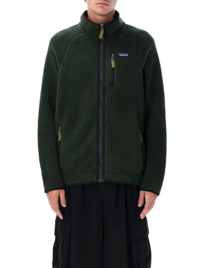 Patagonia Retro Pile Fleece Jacket In Green