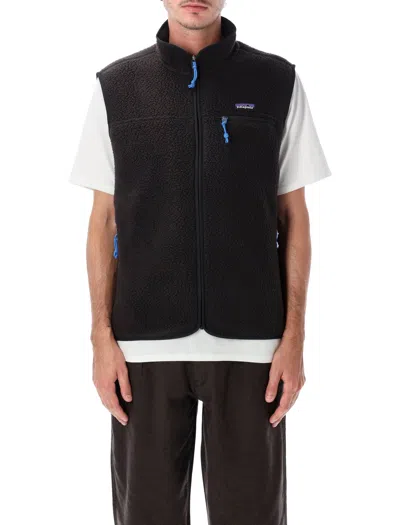 Patagonia Retro Pile Fleece Vest In Black