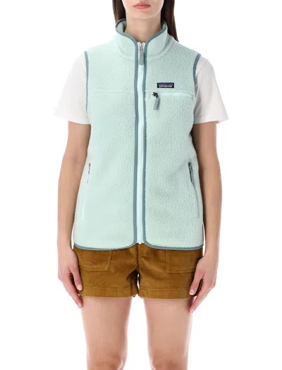 Patagonia Retro Pile Fleece Vest In Blue