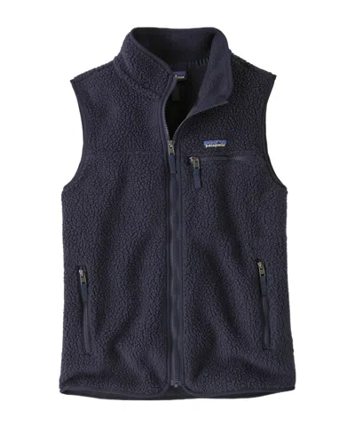 Patagonia Retro Pile Fleece Vest In Blue