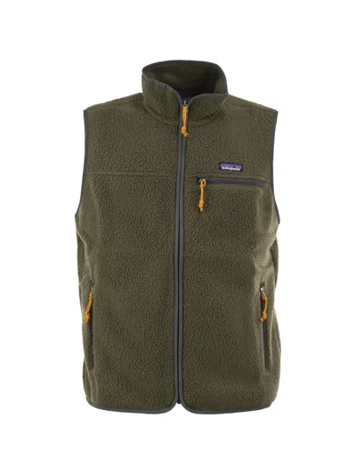Patagonia Retro Pile Fleece Vest In Green