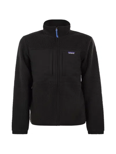 Patagonia Retro Pile Fleece-texture Jacket In Black