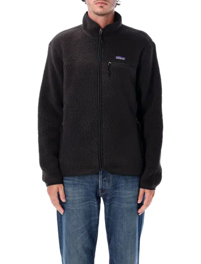 Patagonia Retro Pile Full-zip Fleece Jacket For Men In Black
