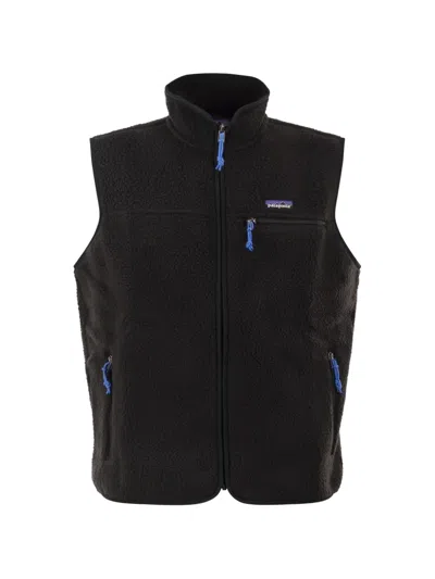 Patagonia Retro Pile Fleece Vest In Black