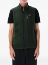 Patagonia Relaxed-fit Green Fleece Vest With High Collar In White