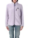 Patagonia Retro Shearling Fleece Jacket With Zip Pockets In Foxglove Purple