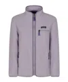Patagonia Retro Shearling Fleece Jacket With Zip Pockets In Purple