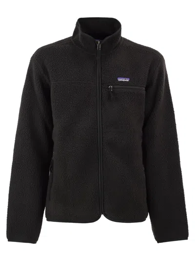 Patagonia Retro Pile Jacket In Recycled Polyester Fleece In Black