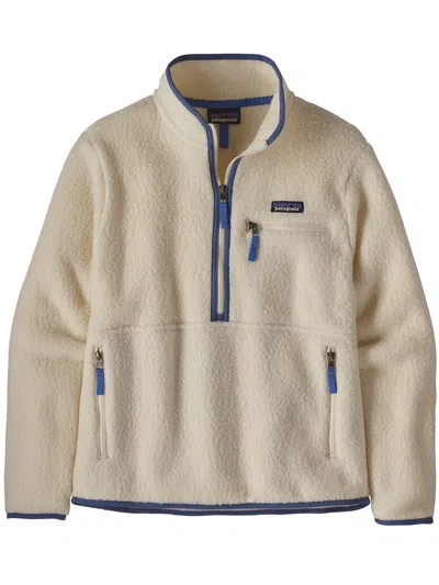 Patagonia Brushed Fleece Jacket With Vintage Design In Neutral