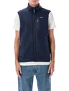 Patagonia Blue Stand Collar Logo Vest