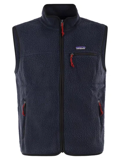 Patagonia Retro Pile Vest In Recycled Polyester Fleece In Blue
